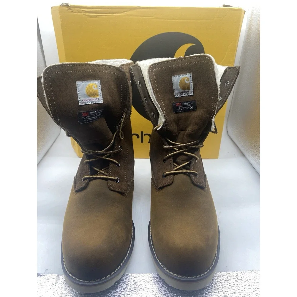 Carhartt Sherpa-Lined Insulated Waterproof Wedge Work Boots Women's Size 10M‎